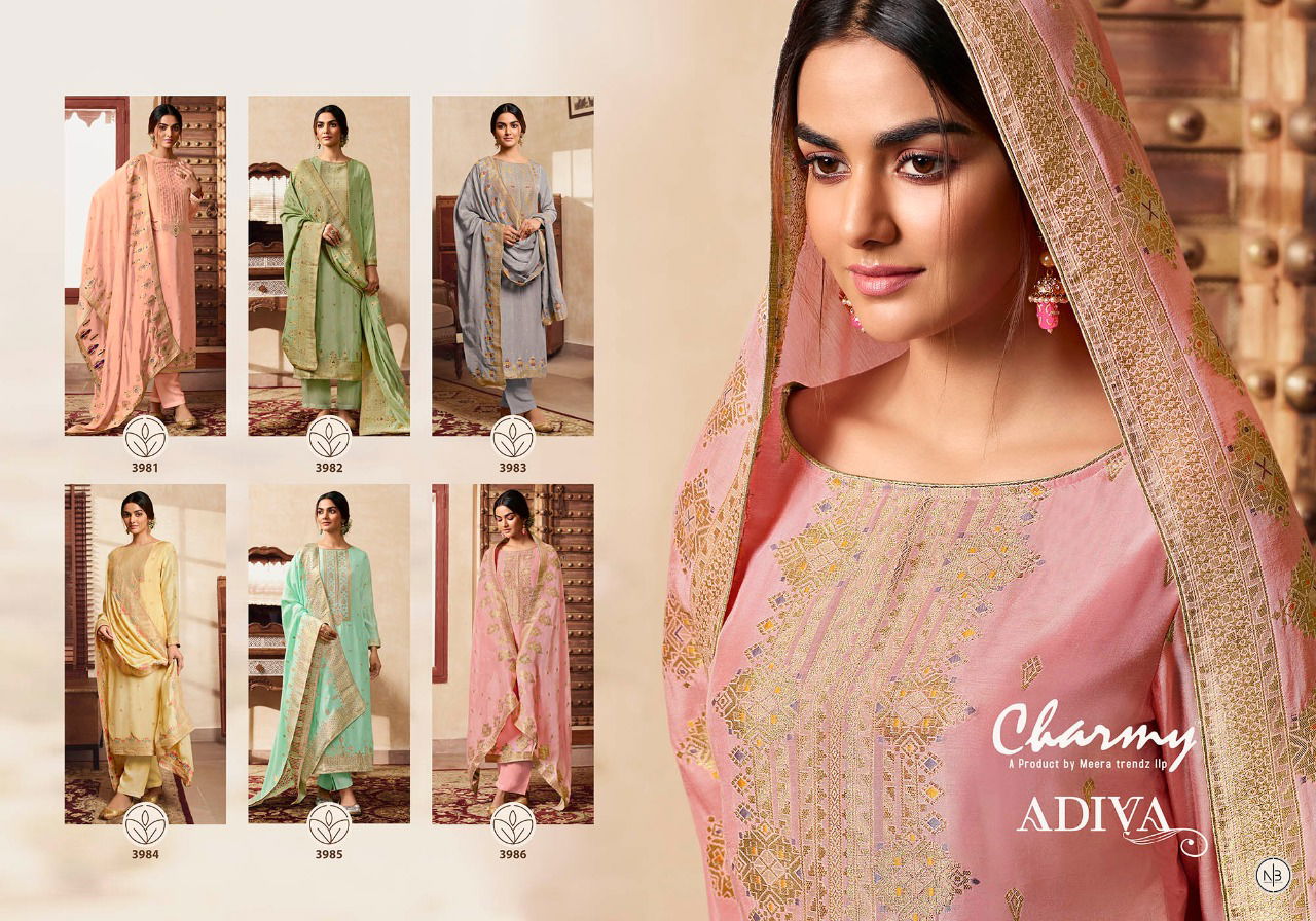Zisa Charmy Adiva Fancy Designer Ethnic Wear Maslin Silk Salwar Kameez Collection
